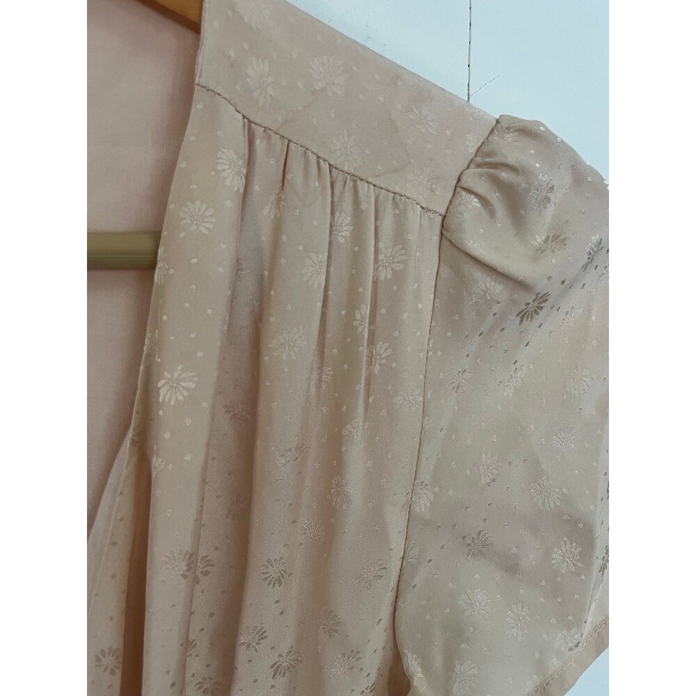 Sezane Amber Wrap Tie Silk Floral Dress in Nude Size 36 4 - Picture 4 of 7